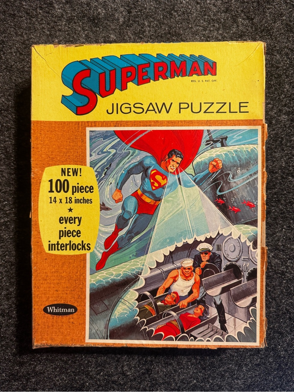 Vintage Whitman Superman 100 Piece Jigsaw Puzzle 1960s